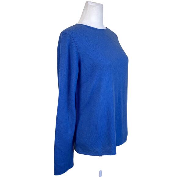 Vince Sz M Wool & Cashmere Blend Trimless Sweater in Hydrangea Blue Minimalist - Picture 5 of 16